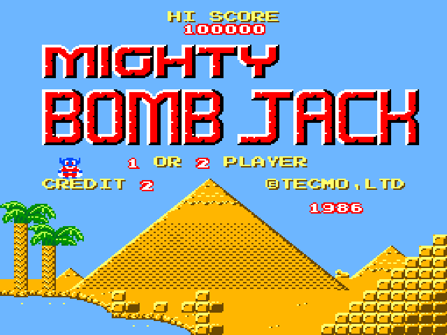 Vs. Mighty Bomb Jack (Japan) Title Screen
